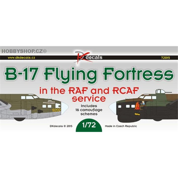 B-17 Flying Fortress in the RAF and RCAF service - 1/72 obtisk