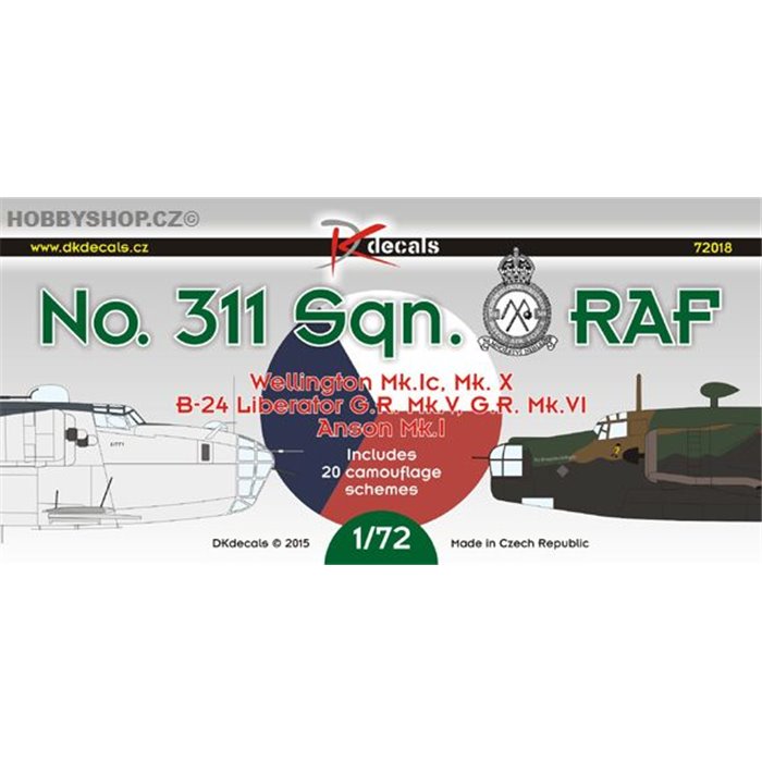 No. 311 Sqn. RAF - 1/72 decals