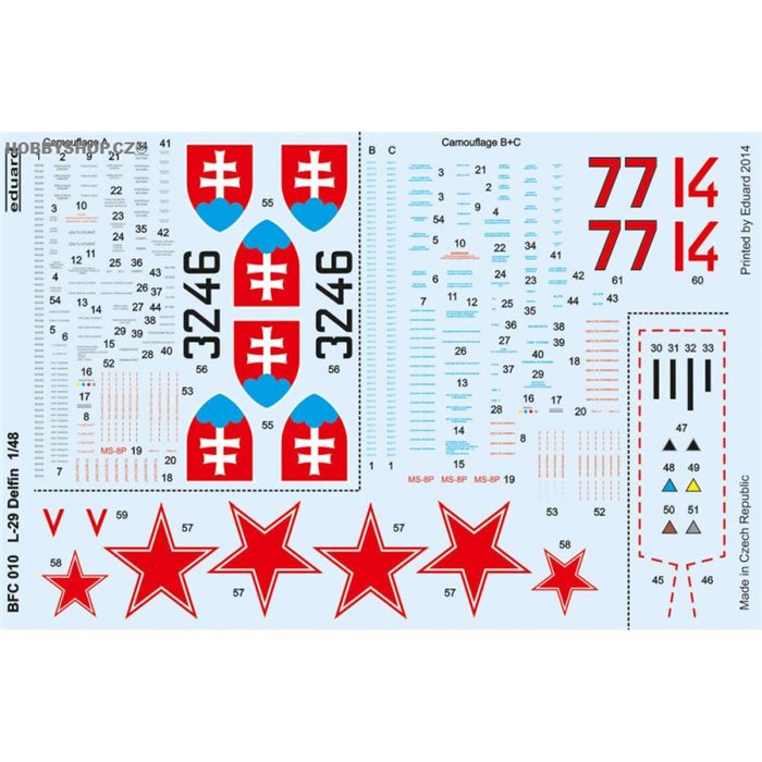 L-29 Delfín Part I - 1/48 decals