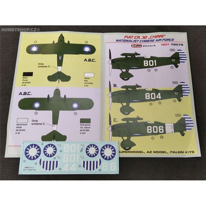 Fiat CR.32 Chirri Nationalist service - 1/72 decals