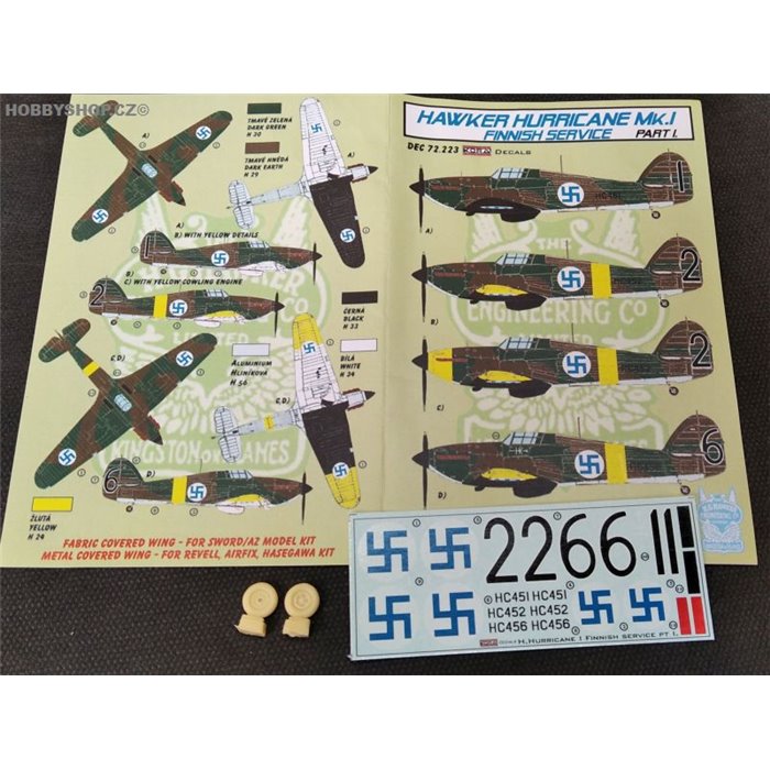 Hawker Hurricane Mk.I Finnish service Part I  - 1/72 decals