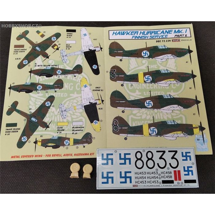 Hawker Hurricane Mk.I Finnish service Part II  - 1/72 decals