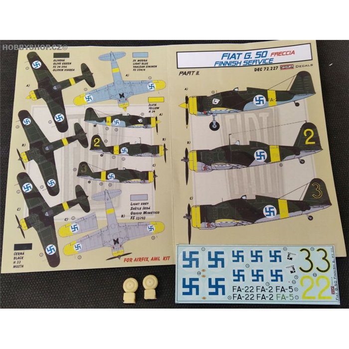 Fiat G.50 Freccia Finnish service Part II  - 1/72 decal