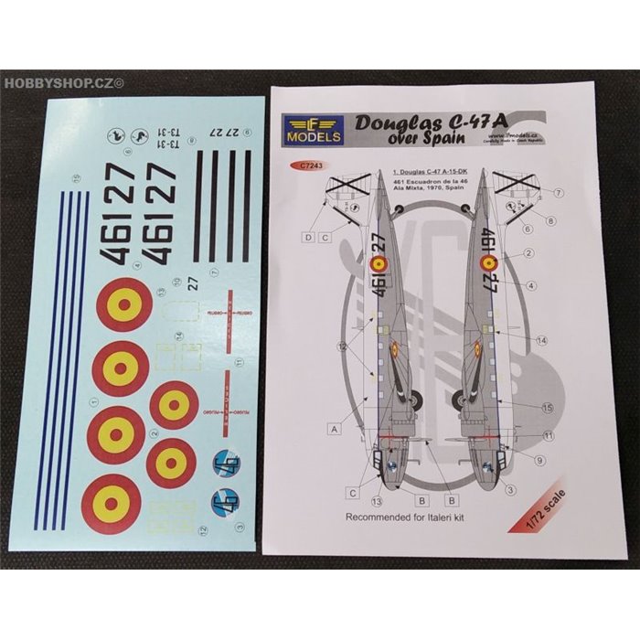 Douglas C-47A over Spain - 1/72 decals