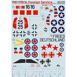 Fw 190 in Foreign Service - 1/72 decals