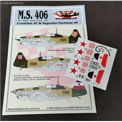 M.S. 406 Croatian & Yugoslav Partisan AF - 1/72 decals