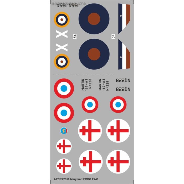 Martin Maryland - 1/72 decal