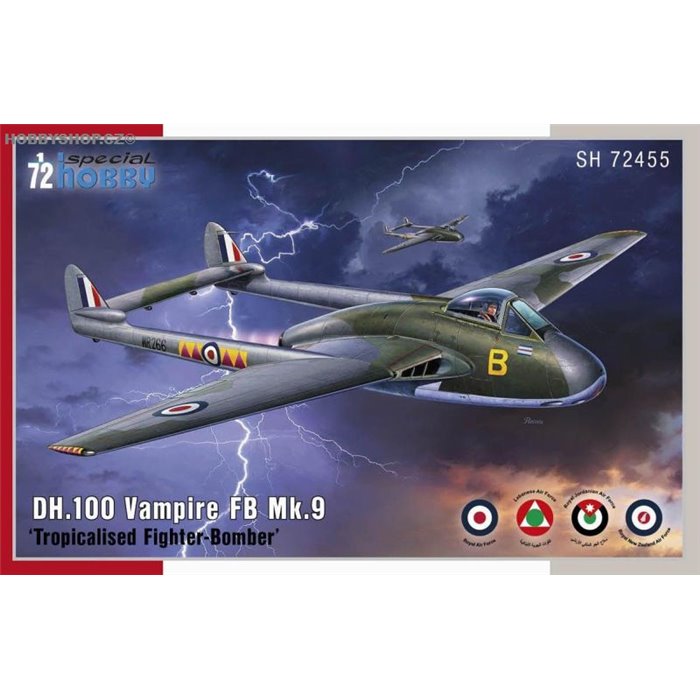 DH.100 Vampire FB.Mk.9 ’Tropicalised Fighter-Bomber’ - 1/72 kit