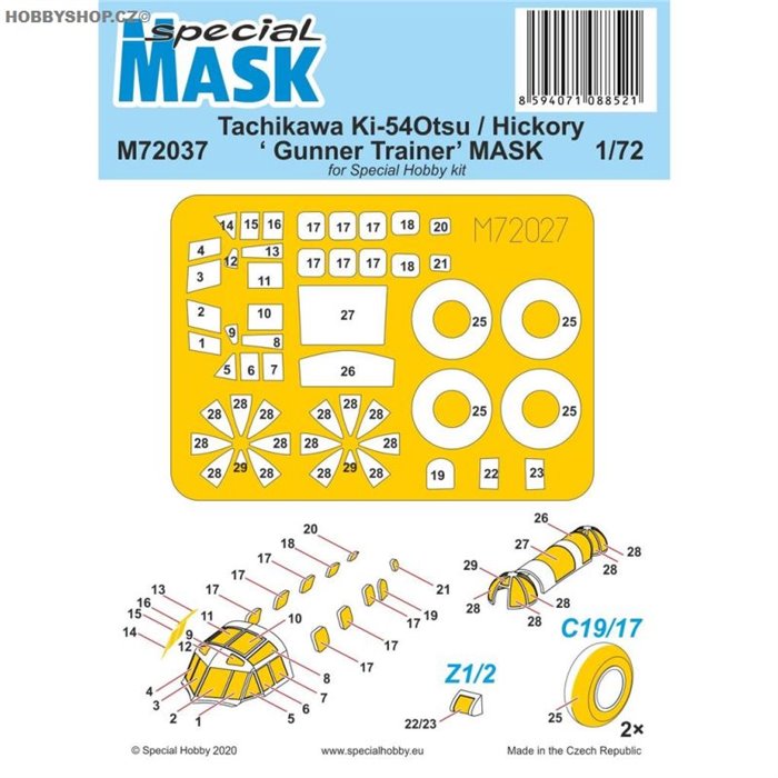 Tachikawa Ki-54 Otsu / Hickory ‘Gunner Trainer’ - 1/72 mask