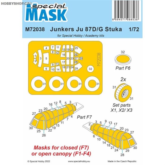 Junkers Ju 87D Stuka - 1/72 mask