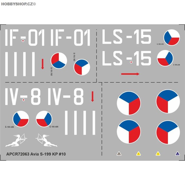 Avia S-199 - 1/72 decal