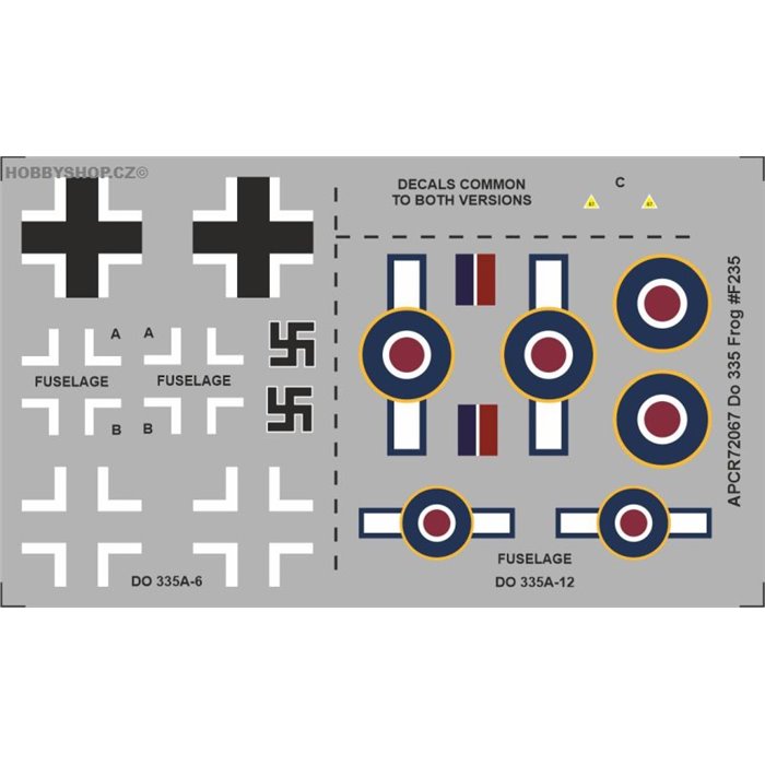 Dornier Do 335 - 1/72 decal