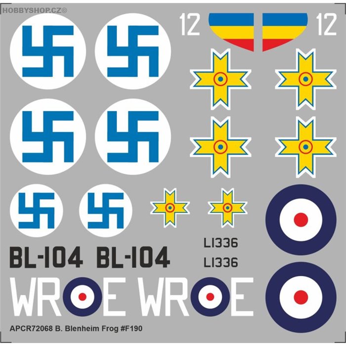 Bristol Blenheim - 1/72 decal