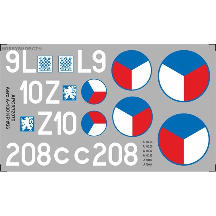 Aero A-100 - 1/72 decal