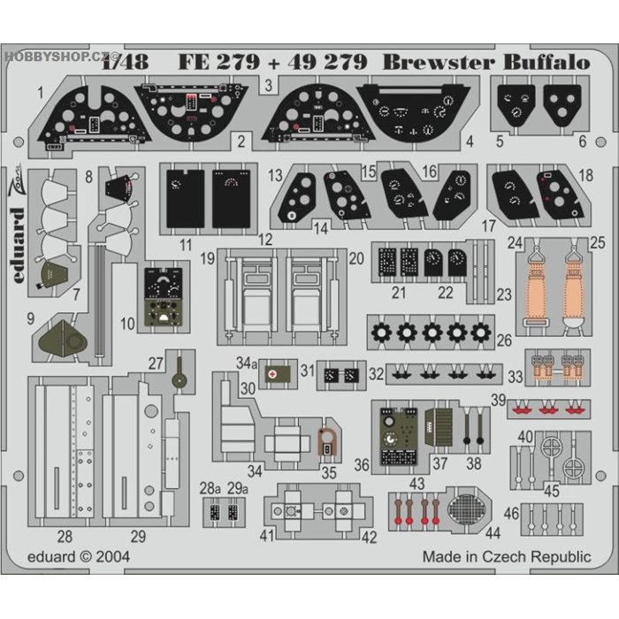 Brewster BuffaloLimited - 1/48 PE set