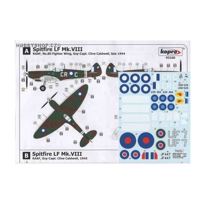 Spitfire Mk.VIII Caldwell - 1/72 decal