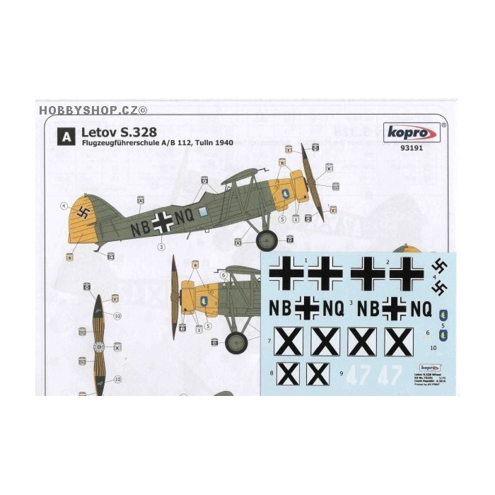 Letov S.328 Wheel - 1/72 decal