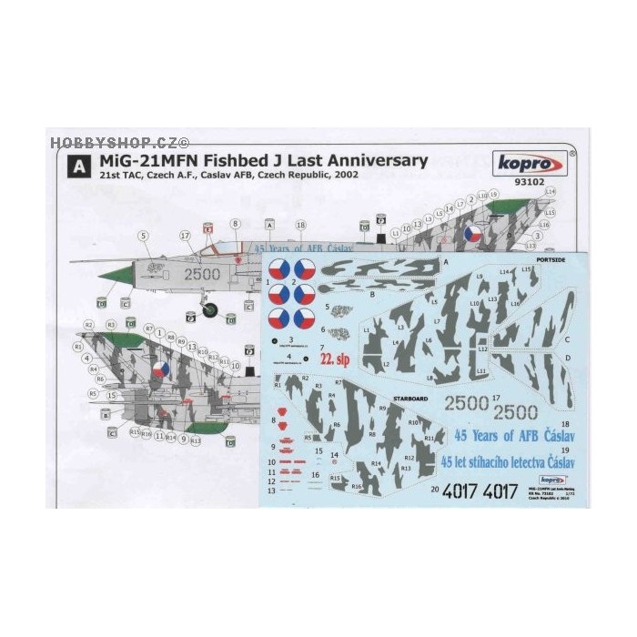 MiG-21MFN Last Anniversary - 1/72 decal