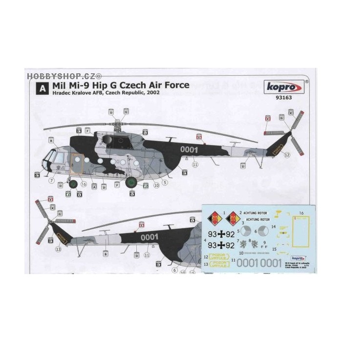 Mi-9 Hip G Czech A.F. & Luftwaffe - 1/72 decal