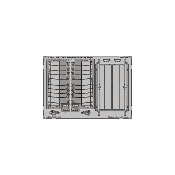 Fw 190D wooden landing flaps - 1/48 PE set