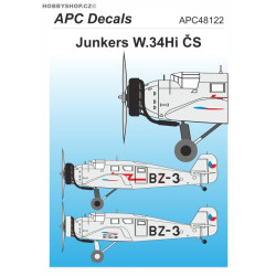 Junkers W.34 ČS - 1/48 obtisk