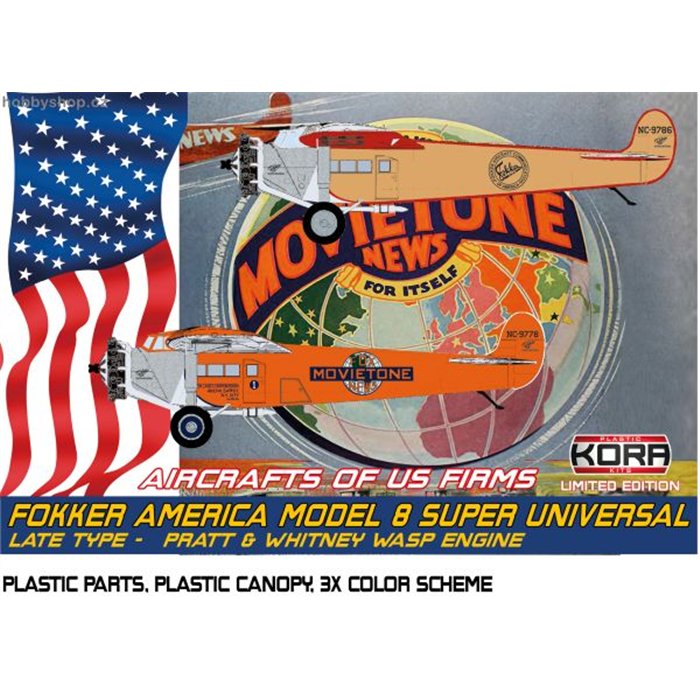 Fokker America Model 8 Super Univ. (US Firms) - 1/72 kit