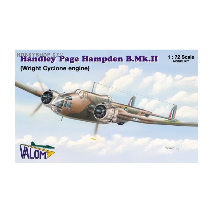 H. P. Hampden B.Mk.II w. Wright Cyclone eng. - 1/72 kit