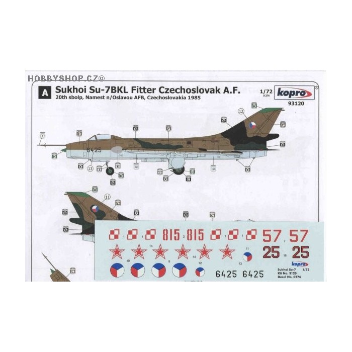 Su-7BKL Fitter Warsaw Pact - 1/72 decal