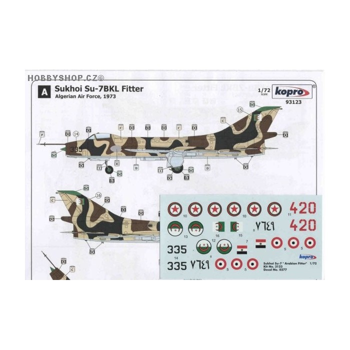 Su-7BKL Arabian Fitter - 1/72 decal