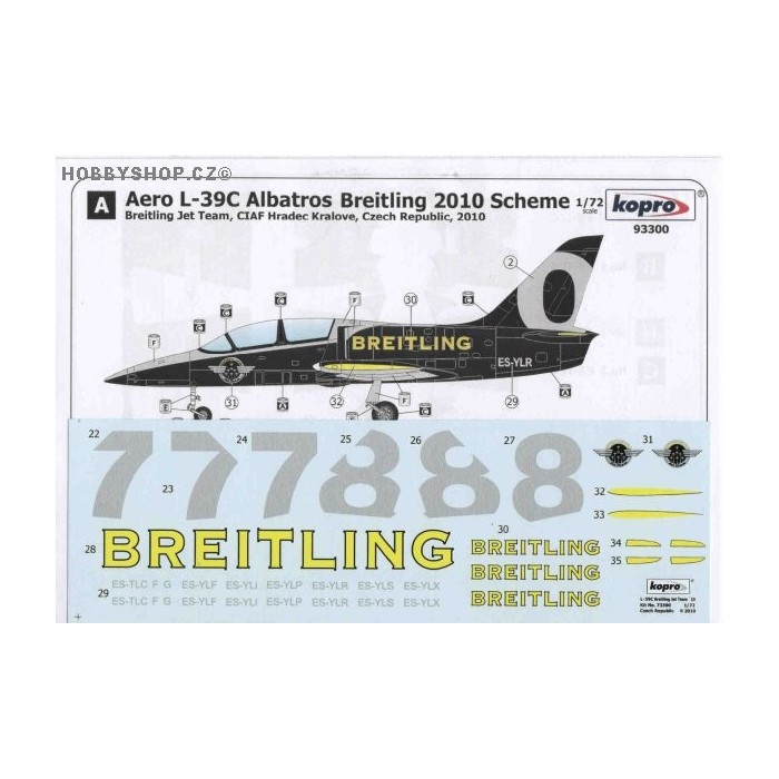 L-39C Breitling Jet Team 2010 - 1/72 decal