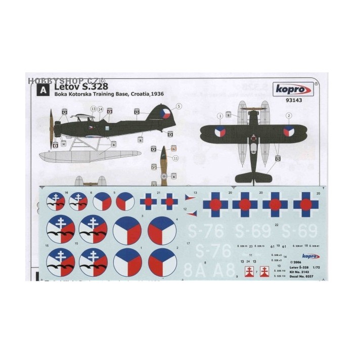 Letov S-328 Czech & Slovak A. F. - 1/72 decal