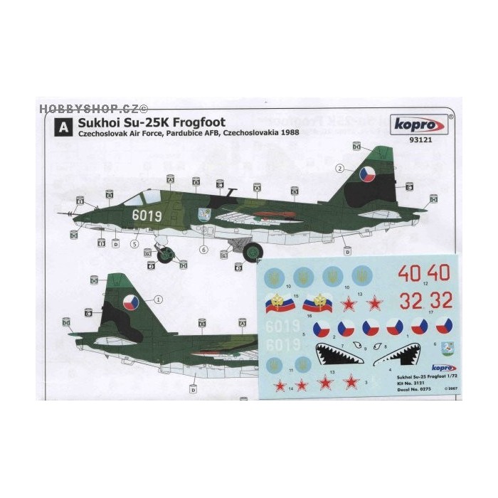 Su-25K Frogfoot - 1/72 decal