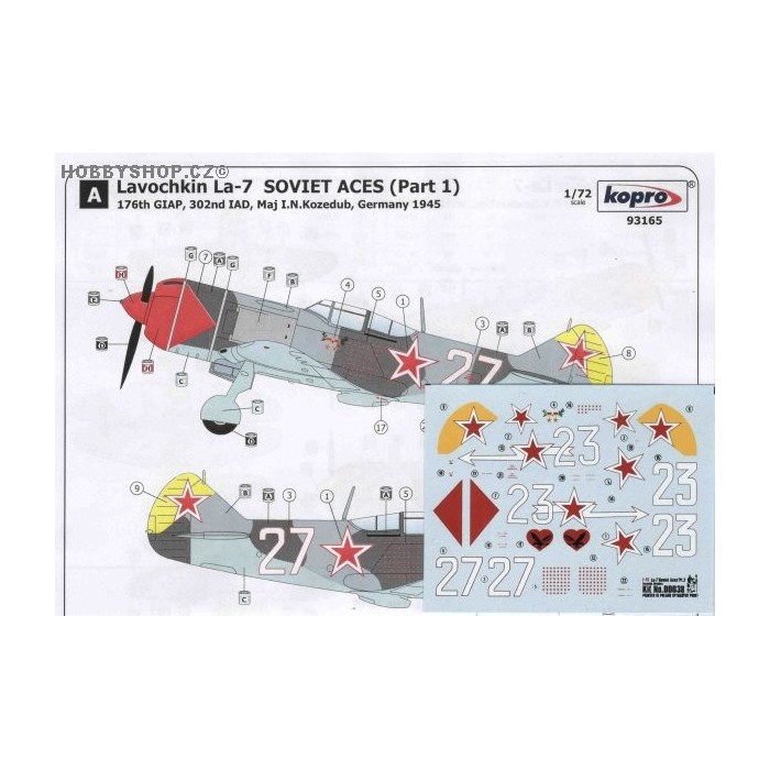 La-7 Soviet Aces - 1/72 decal