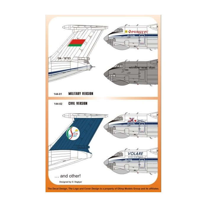 Il-76 Candid Military Versions - 1/144 decal