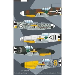 Bf 109F-2 Luftwaffe Experts on East/West Fronts - 1/72 decal