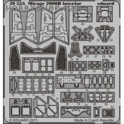 Mirage 2000B interior S.A. - 1/48 Painted PE set