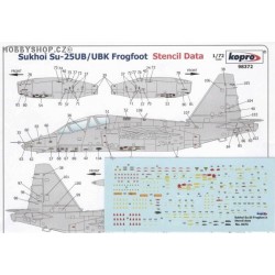 Su-25UB/UBK Frogfoot Stencil Data - 1/72 decal