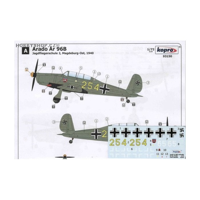 Arado Ar 96B Luftwaffe - 1/72 decal