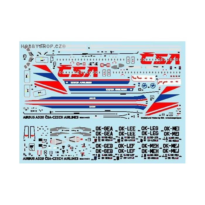 Airbus A320 CSA - 1/144 decal