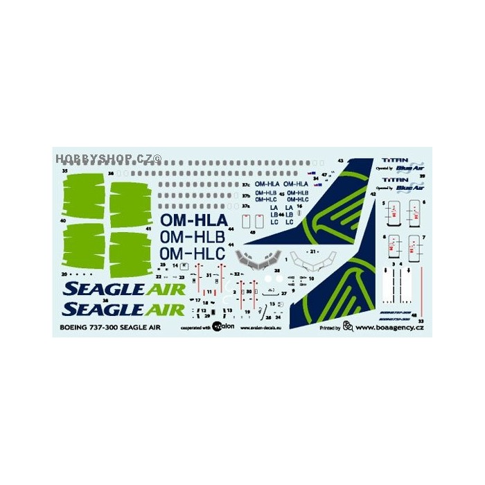 Boeing 737-300 Seagle Air - 1/144 decal