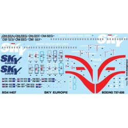 Boeing 737-5YO Sky Europe - 1/144 decal