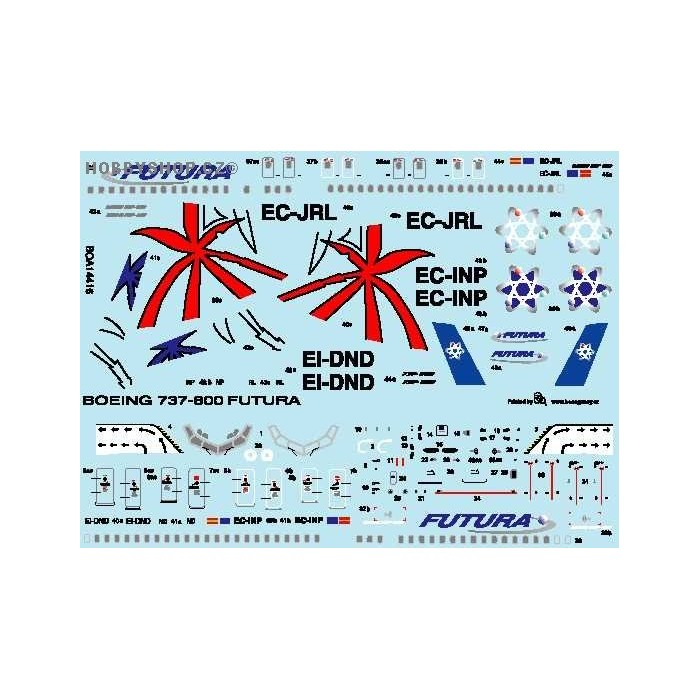 Boeing 737-800 Futura International - 1/144 decal