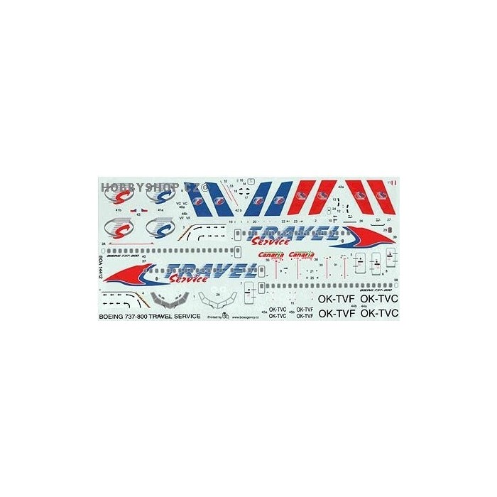 Boeing 737-800 Travel Service - 1/144 decal