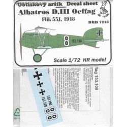 Albatros D.III Oeffag Flik 55J - 1/72 decal