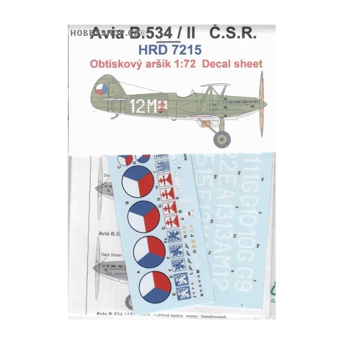 Avia B-534 II. version CSR- 1/72 decal