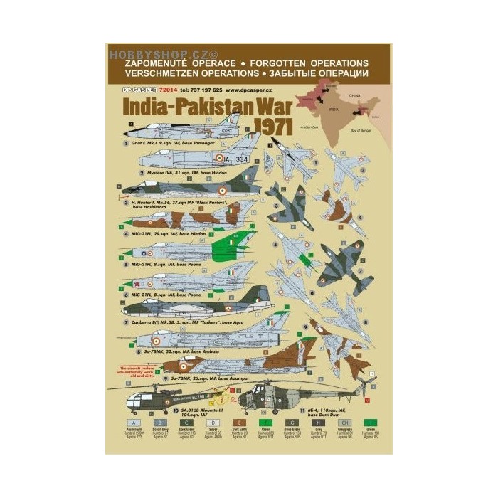 India-Pakistan War 1971 - 1/72 decal