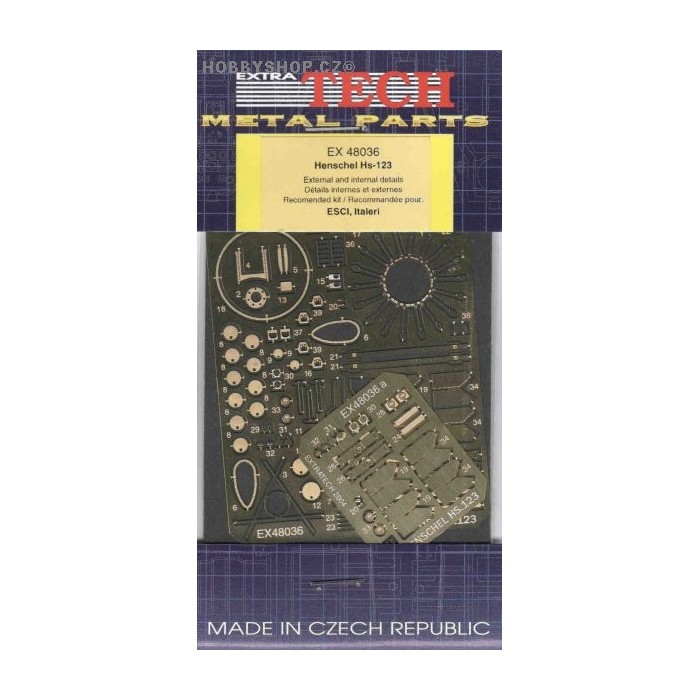 Henschel Hs 123 exterior - 1/48 PE set