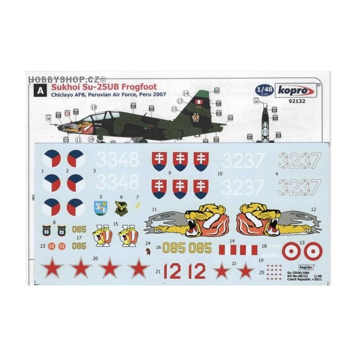 Su-25UB/UBK Two seater - 1/48 decal