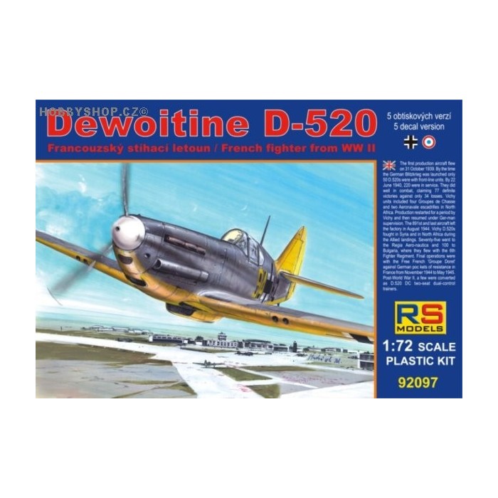 Dewoitine D.520 Luftwaffe, Vichy - 1/72 kit