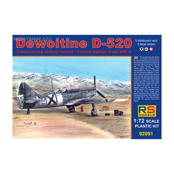 Dewoitine D.520 Bulgaria, Italy - 1/72 kit